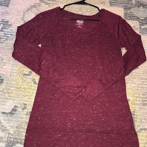 Heathered Maroon long sleeve